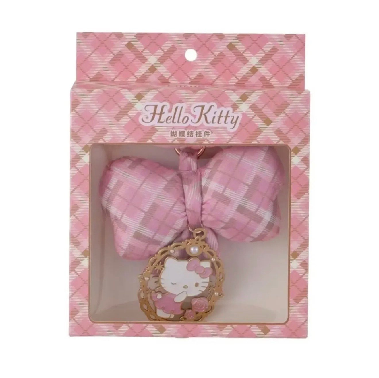 Hello Kitty Autumn Pink Bow Roses Pendant Charm