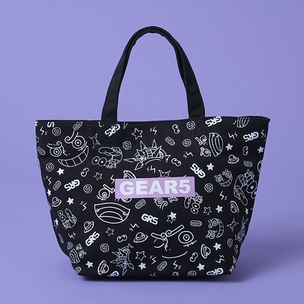 One Piece GEAR5 Total Pattern Tote Bag – Black (Small)