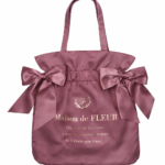 Maison de Fleur Dusty Pink Double Ribbon 2-Way Tote Bag