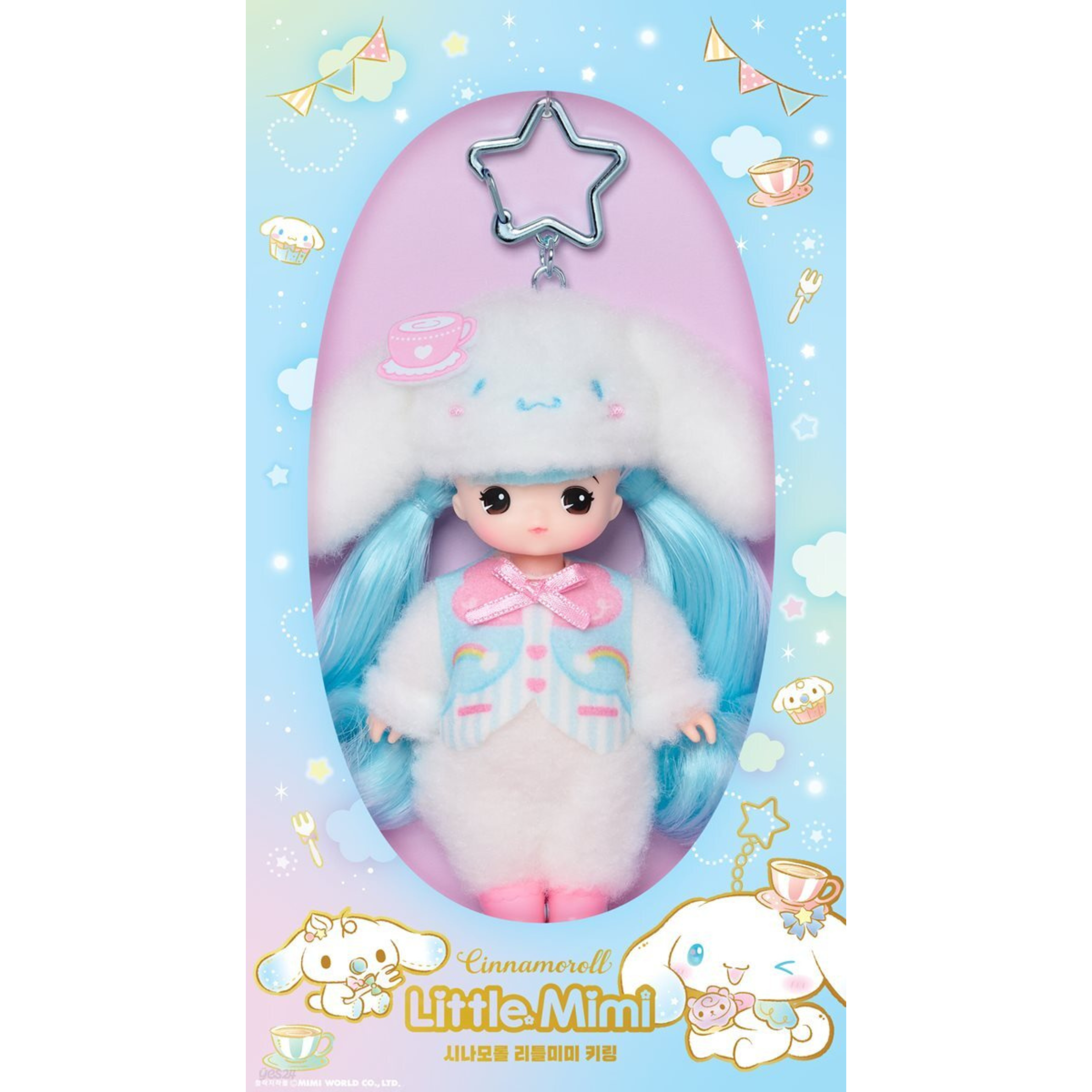 15 Little Mimi × Cinnamoroll Doll Keychain - Image 1