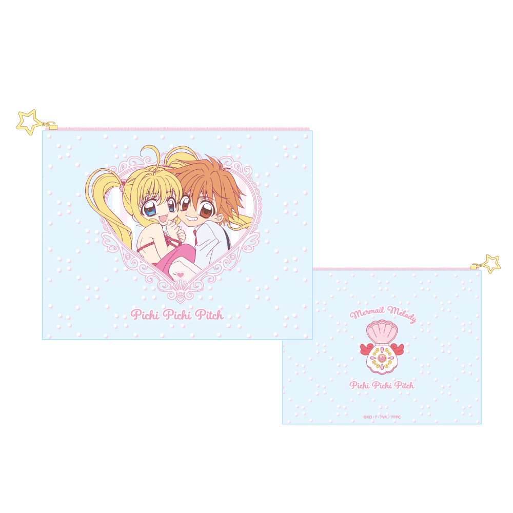 4570159265590 Mermaid Melody Pichi Pichi Pitch Lucia & Kaito Mini Zipper Pouch - Image 1