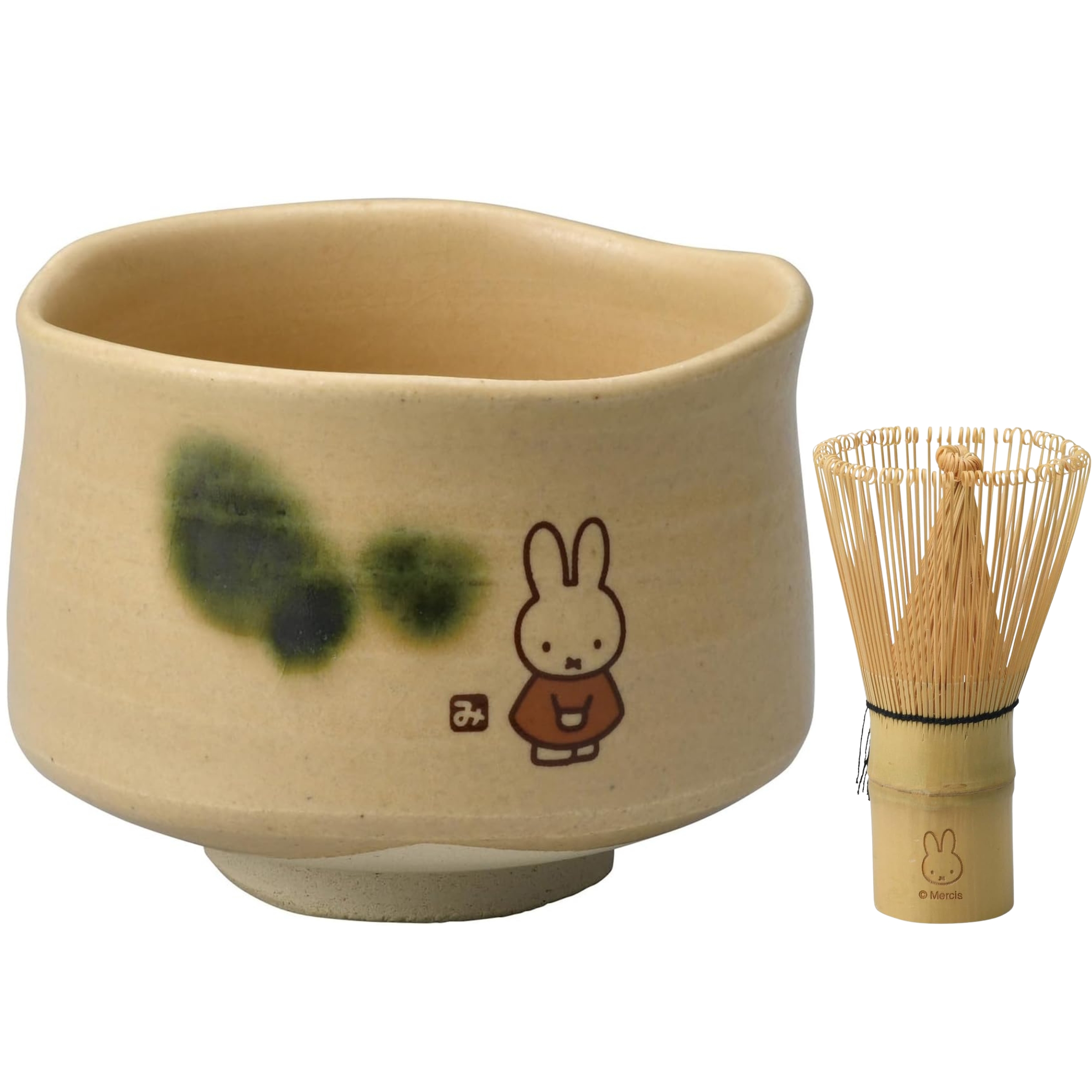 4 Miffy Handmade Matcha Bowl & Bamboo Whisk Set - Exclusive - Image 1